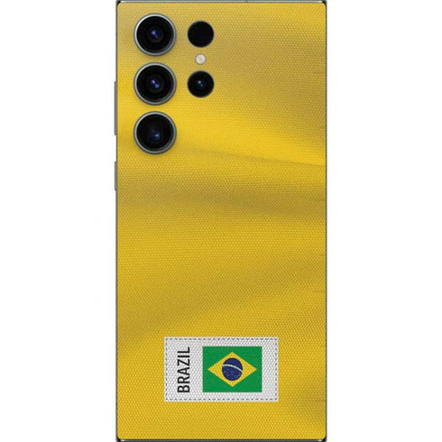 Brazil Soccer Flag Galaxy S25 Ultra Skin